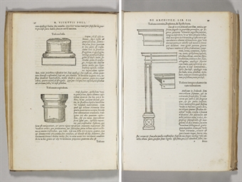 VITRUVIUS POLLIO, Marcus. De Architectura. Edited by Guillaume Philander. Lyons: Jean de Tournes, 1552.