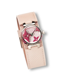 A LADY'S DIAMOND 'TAMBOUR FLEURS PRECIEUS' WRISTWATCH, BY LO...