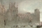 A procession by the north porch of Wells Cathedral, Somerset  