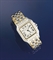 A bi-metallic quartz Santos wristwatch, by Cartier  
