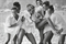 Linda Evangelista, Tatjana Patitz, Christy Turlington, Estelle Lefébure, Karen Alexander, Rachel Williams, Vogue US, Los Angeles, 1988. 