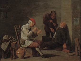 Peasants smoking in an interior  