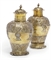 TWO VERY SIMILAR DUTCH SILVER-GILT TEA CADDIES  