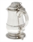 A GEORGE III PLAIN BALUSTER SILVER TANKARD  