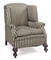 A WALNUT WINGBACK ARMCHAIR  