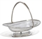 AN EDWARDIAN SILVER SWING-HANDLED OVAL CAKE BASKET OF GEORGIAN STYLE  
