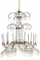 A GILT-BRASS AND GLASS TWELVE-LIGHT CHANDELIER  