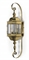 A SET OF FIVE LARGE BRASS WALL LANTERNS  