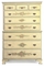 A POLYCHROME-DECORATED PINE CHEST-ON-CHEST  