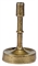 AN ENGLISH BRASS PILLAR CANDLESTICK  