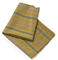 A PANEL OF YELLOW AND BLUE STRIPED SILK BOURETTE  