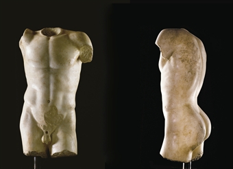TORSE D'ATHLETE EN MARBRE  