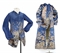 A FINE AND RARE GENTLEMAN'S BANYAN AND WAISTCOAT, MADE UP FROM A DRAGON ROBE 