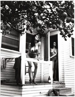 Helmut Newton's Playmates Roberta Vasquez and Ava Fabian for Playboy, September 1987 