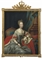 Portrait of Philippine, Countess of Hessen-Kassel, three-quarter-length, in a silver dress with embroidery, seated by a table with a crown on a cushion