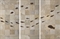 IMPORTANT TRIPTYQUE MONTRANT UN BANC DE POISSONS  