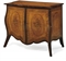 A SATINWOOD, SYCAMORE, ROSEWOOD, AND MARQUETRY SERPENTINE COMMODE**  