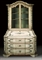 AN ITALIAN CREAM AND POLYCHROME-PAINTED AND PARCEL-GILT BUREAU BOOKCASE  