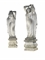 A PAIR OF ITALIAN VICENZA STONE FIGURES OF WATER BEARERS  