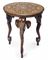 AN INDIAN HARDWOOD AND IVORY INLAID CIRCULAR OCCASIONAL TABLE  