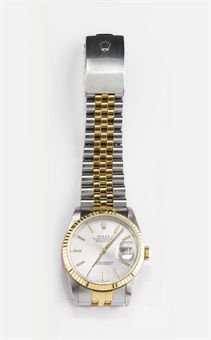 OROLOGIO IN ACCIAIO E ORO, ROLEX OYSTER PERPETUAL DATEJUST  