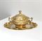 A GERMAN SILVER-GILT ECUELLE AND COVER AND TRAY  