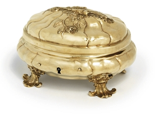 A GERMAN SILVER-GILT SUGAR-BOX