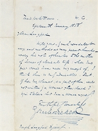 DICKENS, Charles Autograph letter signed to Joseph Langford,...