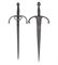 A GERMAN LEFT-HAND DAGGER WITH MAIL-PIERCING BLADE; AND ANOTHER  