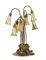 A GILT-BRONZE AND 'FAVRILE' GLASS SEVEN-LIGHT 'LILY' TABLE LAMP,  