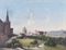 Walking in the Alexandrovsky Gardens, the Cathedral of Christ the Redeemer beyond  