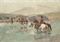 Cossacks crossing a river  