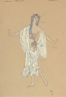 Costume design for 'Nereid' from 'The little humpbacked Horse'  