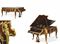A FRENCH ORMOLU-MOUNTED MAHOGANY PIANO A QUEUE
