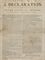 DECLARATION OF INDEPENDENCE. In Congress, July 4, 1776. A Declaration by the Representatives of the United States of America, in General Congress Assembled. When in the Course of human Events, it becomes necessary for one People to dissolve the Political Bonds which have connected them with another, and to assume among the Powers of the Earth, the separate and equal Station, to which the Laws of Nature and of Nature's God entitle them a decent Respect to the Opinions of Mankind requires that they should declare the causes which impel them to the separation...We, therefore, the Representatives of the United States of America...appealing to the Supreme Judge of the World for the Rectitude of our Intentions do, in the name and by Authority of the good People of these Colonies, solemnly Publish and Declare, That these United Colonies are, and of Right ought to be, Free and Independent States; that they are absolved from all Allegiance to the British Crown, and that all political Connection between them and the State of Great-Britain is and ought to be totally dissolved...And for the support of this Declaration, with a firm Reliance on the Protection of divine Providence, we mutually pledge to each other our Lives, our Fortunes, and our sacred Honor. Signed by Order, and in Behalf of the Congress, John Hancock, President.... [America: Boston: Printed by John Gill, and Powars and Willis, 1776].  Folio broadside (17 x 12 7/8 in.), heading in bold display types, main text in two columns. Imprint and printed rule trimmed at bottom. Early endorsement: Declaration of  Independency  4 July 1776 on verso. Several neat mends at folds and margins (just catching three letters in second column), minor spotting, otherwise in very good condition.  FIRST BOSTON AND TENTH BROADSIDE EDITION OF THE DECLARATION OF INDEPENDENCE  An important and rare early broadside printing of the Declaration of Independence, marking the publication of the momentous text in Boston, indisputable cradle of the revolution. Two variants have been noted: This, the second issue, has: a) additional leading in the headlines; b) the word Declare in the last paragraph correctly spelled; and c) rule and imprint added.  ONLY A VERY FEW COPIES OF THE EARLY BROADSIDE EDITIONS SURVIVE. Utilitarian in purpose and essentially ephemeral, the fragile format of the post-Dunlap printings vitually guaranteed their infrequent survival. The number of copies printed by Gill, Powars and Willis is not known and only a few examples of each variant survives. Evans 15161; Ford, Massachusetts Broadsides, 1954; Michael Walsh, Contemporary Broadside Editions of the Declaration of Independence, in Harvard Library Journal, vol.3, no.1 (Winter 1949), pp.38, number 10. Five copies of Walsh's 9 are recorded, all in permanent institutions; six copies are known of Walsh 10: Boston Public Library, Bostonian Society, Massachusetts Historical Society, University of Virginia (Albert Small Collection, from Julia auction 7-29-99), Private (the present copy, Sotheby's, 5-22-1990), Private (from Skinner, 11-18-2007, $693,500).  The Declaration of Independence, Thomas Jefferson later wrote, was intended to be an expression of the American mind, reflecting the proper tone and spirit called for by the occasion (letter to Henry Lee, 8 May 1825). The Continental Congress, after authorizing the writing of the Declaration and approving the text submitted by Thomas Jefferson and his committee, took steps to ensure the rapid dissemination of the historic document. When the approved text was adopted on 4 July, Congress directed that copies be sent to the several Assemblies, Conventions & Committees or Councils of Safety and that it be proclaimed in each of the United States. Philadelphia printer John Dunlap, working on the night of July 4, set in type a bold broadside of the Declaration, and beginning on July 5 and 6, copies were dispatched by John Hancock, President of Congress, to the state assemblies and to Generals George Washington and Artemas Ward. The quick dissemination of the historic text of the Declaration may be vividly traced in newspapers and broadside editions from its birthplace in Philadelphia throughout the thirteen self-proclaimed states, as rapidly as express riders and the post could carry it. The citizens of Baltimore were able to read the critical document as early as 9 July in Dunlap's Maryland Gazette; New Yorkers could read it July 9 to 11 in three of that city's newspapers and one broadside printing. The Maryland Gazette, in Annapolis, published it on the 11th. The next three weeks saw newspaper or broadside printings in New London, Connecticut; Providence, Rhode Island; Hartford, Norwich, Exeter, Salem, Worcester, New Haven, Portsmouth and Williamsburg. In Salem, the Massachusetts state capital, the council ordered broadsides of the text sent to town clerks, and to ministers of all denominations, to be read before their congregations. The Declaration arrived in Boston, seat of the Revolution, as early as 13 July, and city officials ordered it publicly proclaimed from the balcony of the State House on July 18, the same day it appeared in John Gill's Continental Journal and Powar's and Willis's New-England Chronicle. The three printers--Gill, Powars and Willis--co-published the present imposing broadside, perhaps preceding the newspaper publications. By the end of August 1776, the Declaration had been printed in at least 29 newspapers and 14 broadsides.  A NOTE ON THE TEXT. On or about July 17, 1776, printers in three New England cities--Solomon Southwick in Newport, E. Russell in Salem and John Gill in Boston--prepared broadside editions based on John Dunlap's 4 July broadside Declaration of Independence. In their editions, Southwick, Russell and Gill all altered Dunlap's adjectival divine to the noun Divine. Gill was the only printer of the three to set the text in a two-column format. Congress's formal authentication of the text was approved by Congress En banc on 18 January 1777. That authenticated version was printed by Mary Goddard in Baltimore (where Congress was encamped during the British occupation of Philadelphia). Gill's two column format and capitalization of Divine curiously anticipate Congress's authenticated version by more than five months. Additional research may clarify the evolution of this fundamental text and the sequence of printings.  