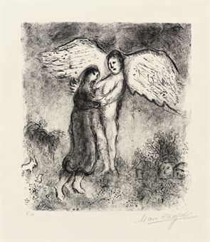 Jacob and the angel (Mourlot 911)  