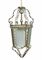 A LATE VICTORIAN SILVERED-BRASS HALL LANTERN  