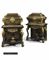 A PAIR OF LOUIS XIV ORMOLU-MOUNTED BOULLE MARQUETRY COFFRES EN TOMBEAU (COFFERS-ON-STANDS)