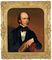 Portrait of William Benjamin Carpenter (1813-1885), bust-length, in a black coat and black cravat, holding a book in his left hand 