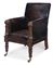 A WILLIAM IV MAHOGANY LIBRARY ARMCHAIR  