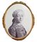A BATTERSEA OVAL PRINTED ENAMEL PLAQUE OF GEORGE III AS PRINCE-OF-WALES  
