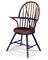 A GEORGE III ASH WINDSOR ARMCHAIR  
