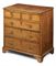 A GEORGE III FIGURED ELM AND WALNUT CHEST  