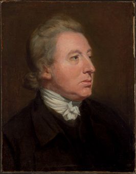 Portrait of a gentleman, traditionally identified as Edmund Burke (1729-1797), bust-length, in a black coat and white stock 