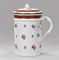 A porcelain covered kvas jug with roses and cornflowers  