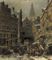 De winter in het Jodenkwartier te Amsterdam: the Jewish quarter in winter with the Zuiderkerk beyond, Amsterdam
