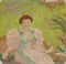 Jeune femme à la robe rose  