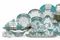 AN ASSEMBLED HEREND PORCELAIN OZIER-MOLDED TURQUOISE-GROUND PART SERVICE