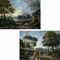 Paesaggio arcadico con lago e il cortile di Belvedere; e Paesaggio arcadico con frammenti classici e il Colosseo sullo sfondo