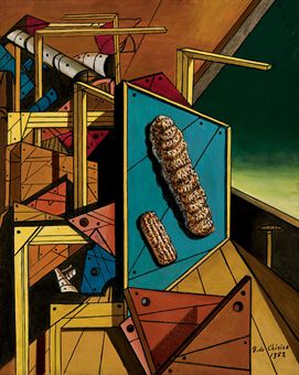 Interno metafisico con biscotti  